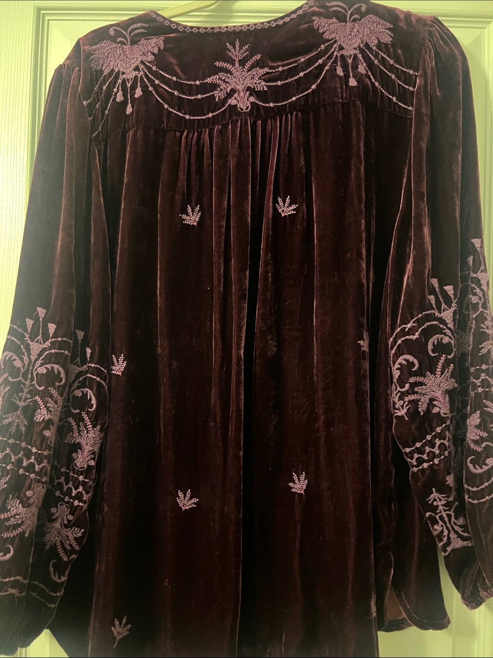 Like New Johnny Was Velvet Burgundy blouse size XL - Picture 6 of 11